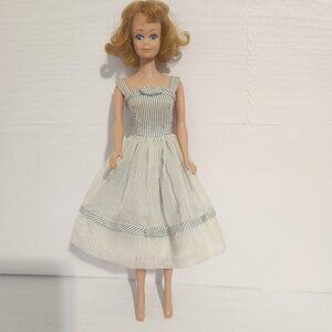 Vintage 1963 Straight Leg Midge Doll in Barbie Movie Date Dress